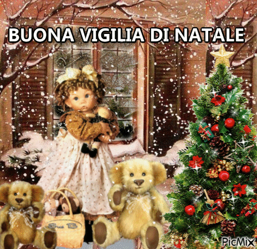 BUONA VIGILIA DI NATALE - Бесплатный анимированный гифка