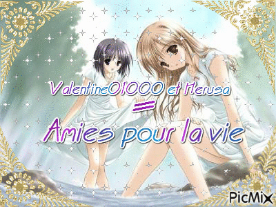 Amies pour la vie - Darmowy animowany GIF