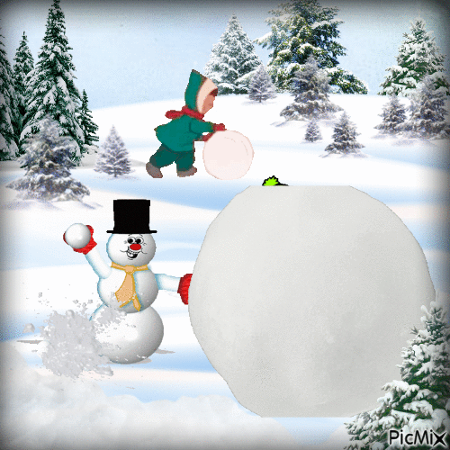 Schneespaß - GIF animate gratis