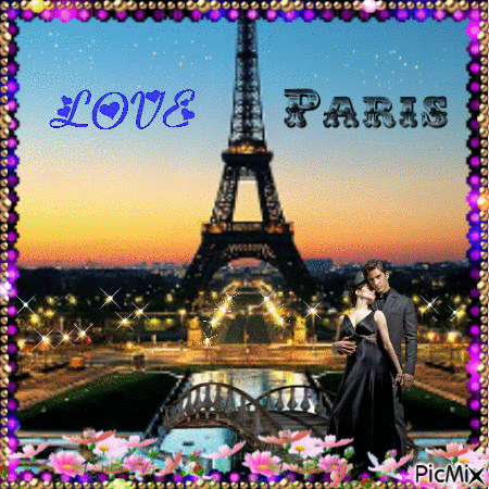 Love paris - GIF animé gratuit