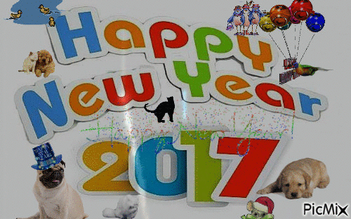 frohes neues jahr happy new year 2017 - Безплатен анимиран GIF