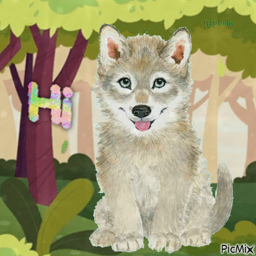 Cute Wolf-contest - GIF animado gratis