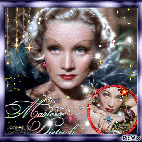 Marlene Dietrich - GIF animé gratuit
