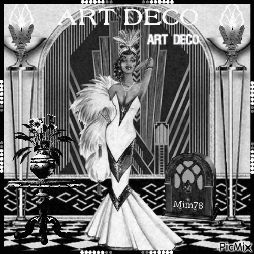 art déco - Бесплатный анимированный гифка