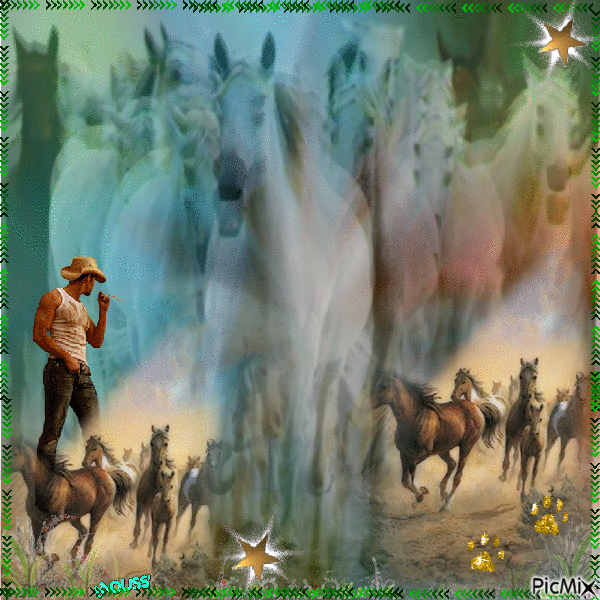 GALOP de CHEVAUX - Free animated GIF