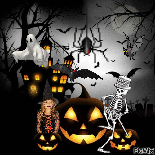 Hallowen - Animovaný GIF zadarmo