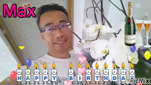 happy birthday Tmax - 無料のアニメーション GIF