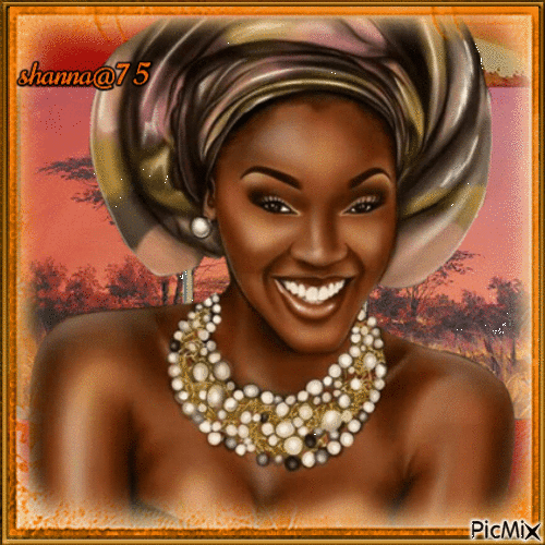 beauté africaine ♥♥ - GIF animé gratuit