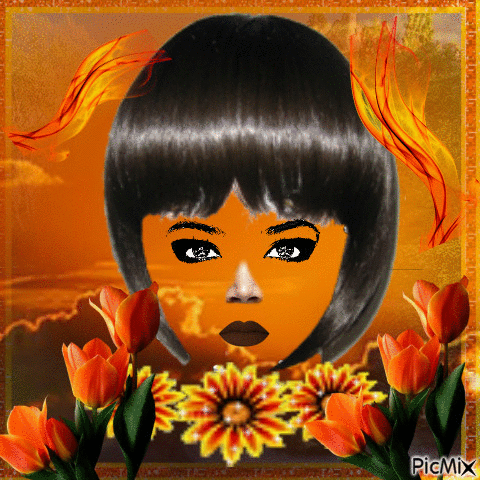 Composition d'un visage - Darmowy animowany GIF