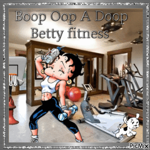 Betty boop au sport - Δωρεάν κινούμενο GIF