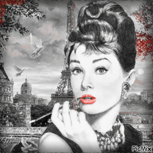 Audrey Hepburn - Δωρεάν κινούμενο GIF