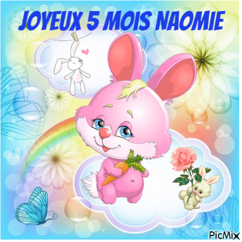 5 mois de Naomie - Бесплатни анимирани ГИФ