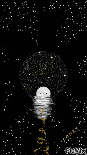 Bombilla en la oscuridad - GIF animado grátis