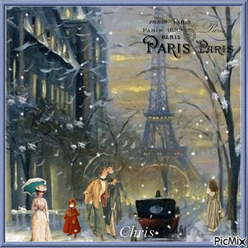 Paris en hiver - 免费动画 GIF