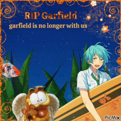Garfield killed by Kanata - Free animated GIF