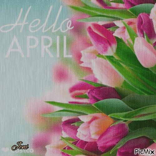 Hello April - GIF animé gratuit
