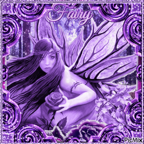 Purple fairy - Animovaný GIF zadarmo