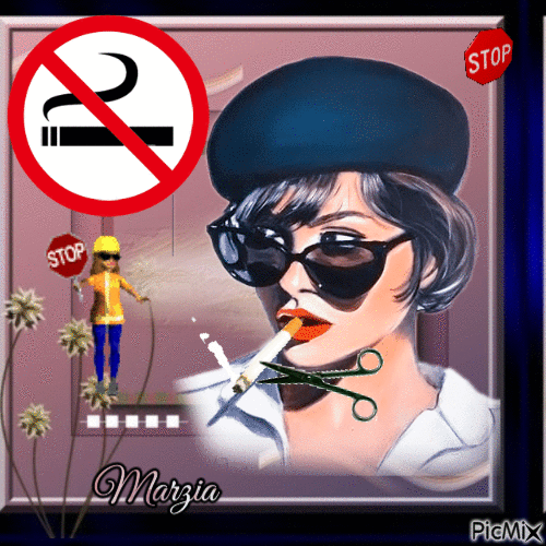 stop fumo - GIF animado grátis