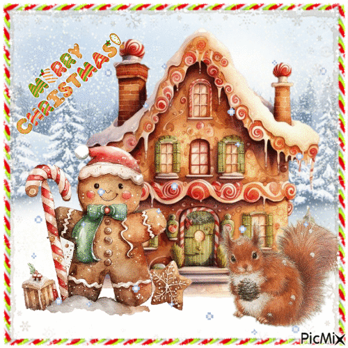 Gingerbread Christmas - Free animated GIF