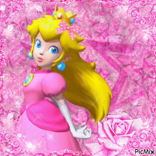 princess peach gif - GIF animé gratuit