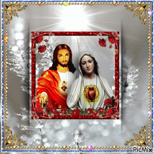 Jesus blessed mother - Безплатен анимиран GIF