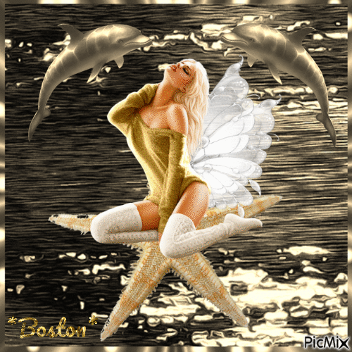 Golden Angel - Gratis geanimeerde GIF