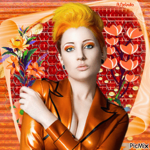Woman Red & Orange - Bezmaksas animēts GIF
