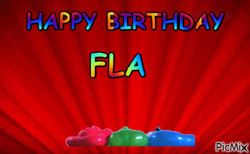 HAPPY BIRTHDAY FLA - Ilmainen animoitu GIF