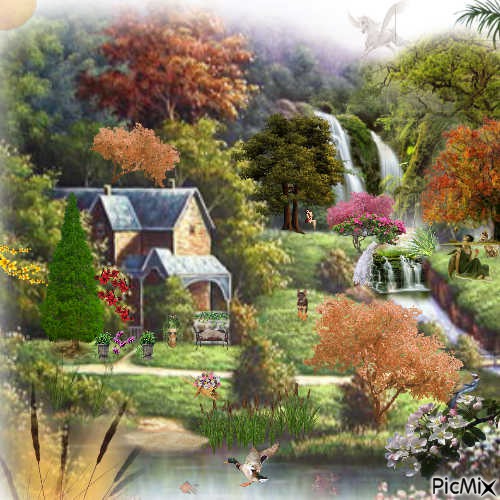 Cottage on the water - kostenlos png