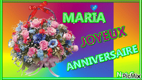 joyeux anniversaire maria 4-11-2016 - Бесплатни анимирани ГИФ