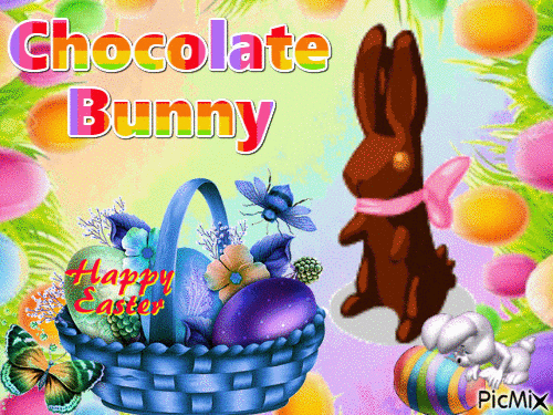 Chocolate Bunny - GIF animasi gratis
