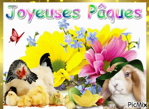 Joyeuses Pâques ! - Animovaný GIF zadarmo