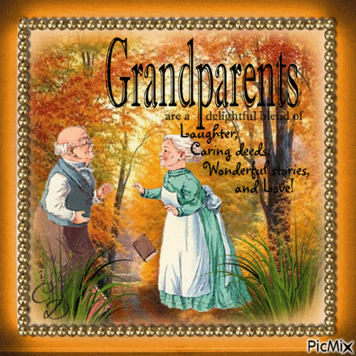 Oma & Opa im Herbstwald - Besplatni animirani GIF