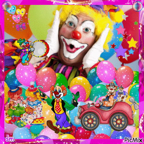 clown gentil y glmoorozo - GIF animé gratuit
