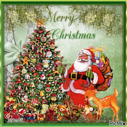 Merry Christmas Dear Myryam - GIF animasi gratis