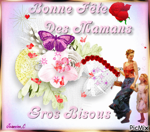 BONNES FETES DES MAMANS - 無料のアニメーション GIF