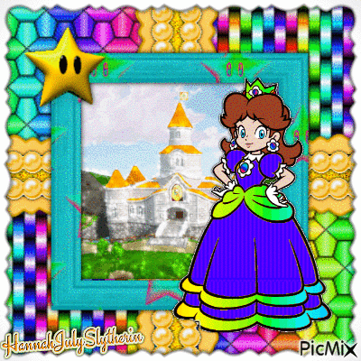 ♠♣♠Rainbow Princess Daisy♠♣♠ - GIF animate gratis