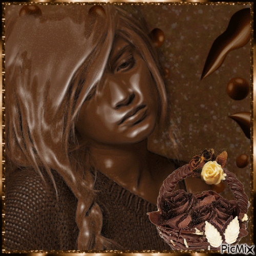 Çikolata kadın - Безплатен анимиран GIF