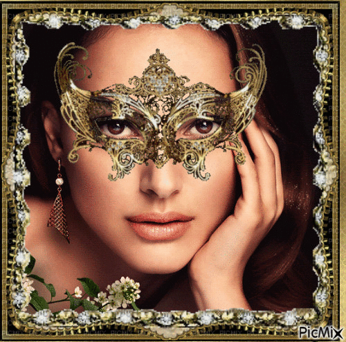 La femme en masque - Δωρεάν κινούμενο GIF