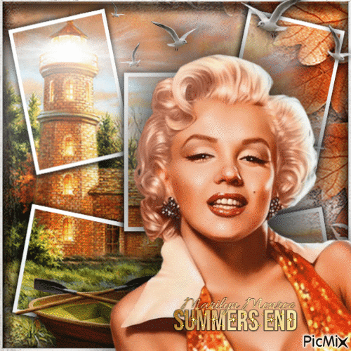 End of Summer- Marilyn Monroe-RM-09-07-23 - Бесплатный анимированный гифка