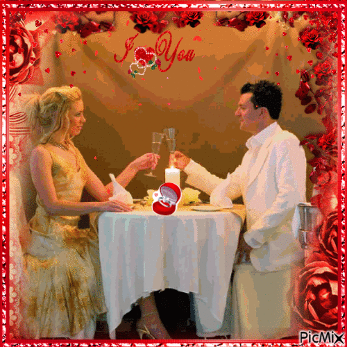 Romantic dinner - Ingyenes animált GIF