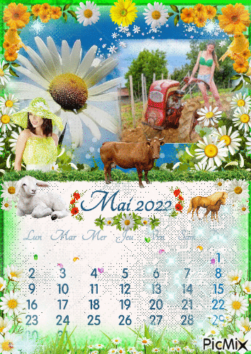 calendrier mai 2022 jpo31 - 無料のアニメーション GIF