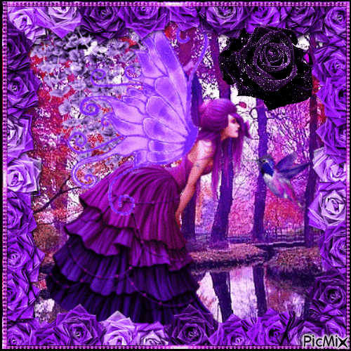 Fantasy in Purple, Black - Δωρεάν κινούμενο GIF