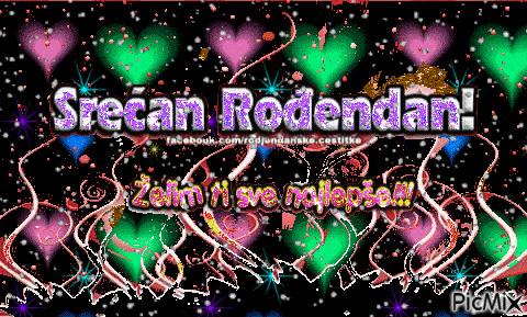 Srecan Rodjendan - GIF animé gratuit