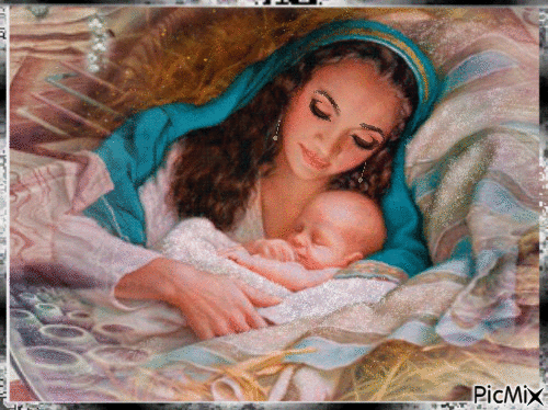 Maria y Jesús. - Безплатен анимиран GIF