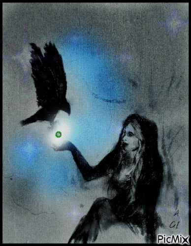 Lady Raven - Darmowy animowany GIF