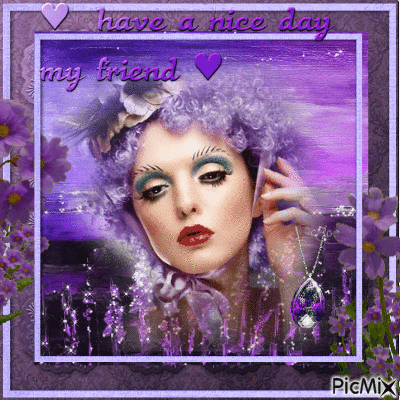 have a nice day lavender - Бесплатни анимирани ГИФ