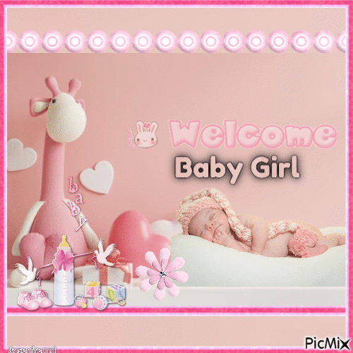 Welcome Baby Girl - Besplatni animirani GIF