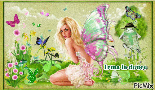 Femme papillon - GIF animate gratis