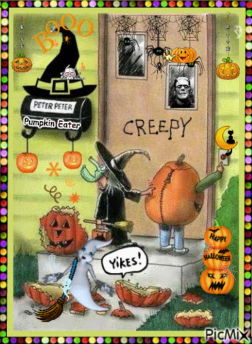 Halloween Peter Peter Pumpkin Eater's House - GIF animé gratuit